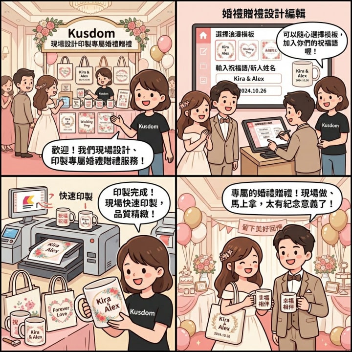 婚宴禮物現場印方案
